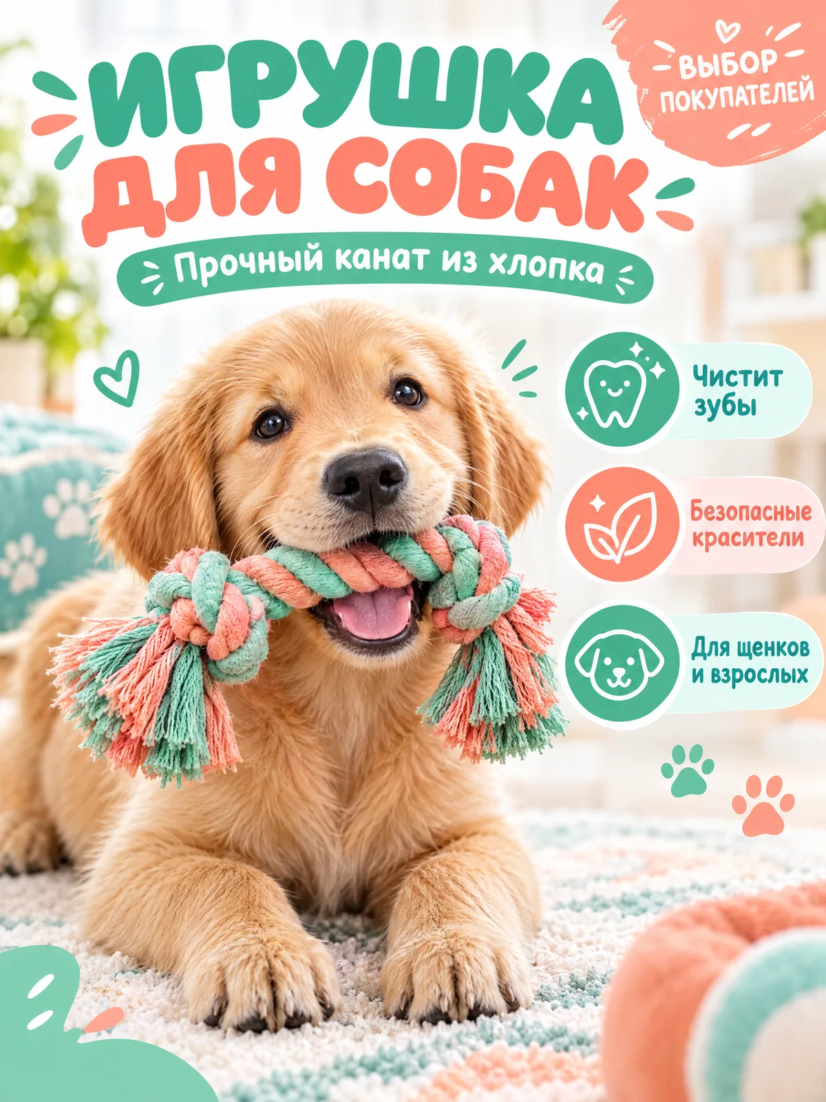 Карточка каната для собак