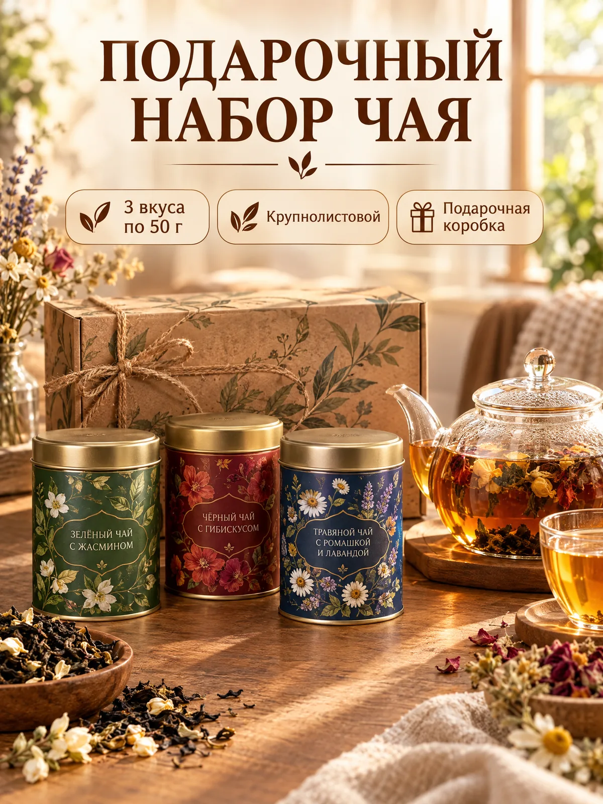 Карточка подарочного набора чая