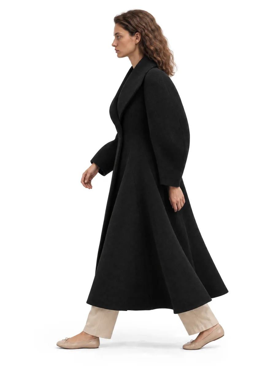 Long flared coat