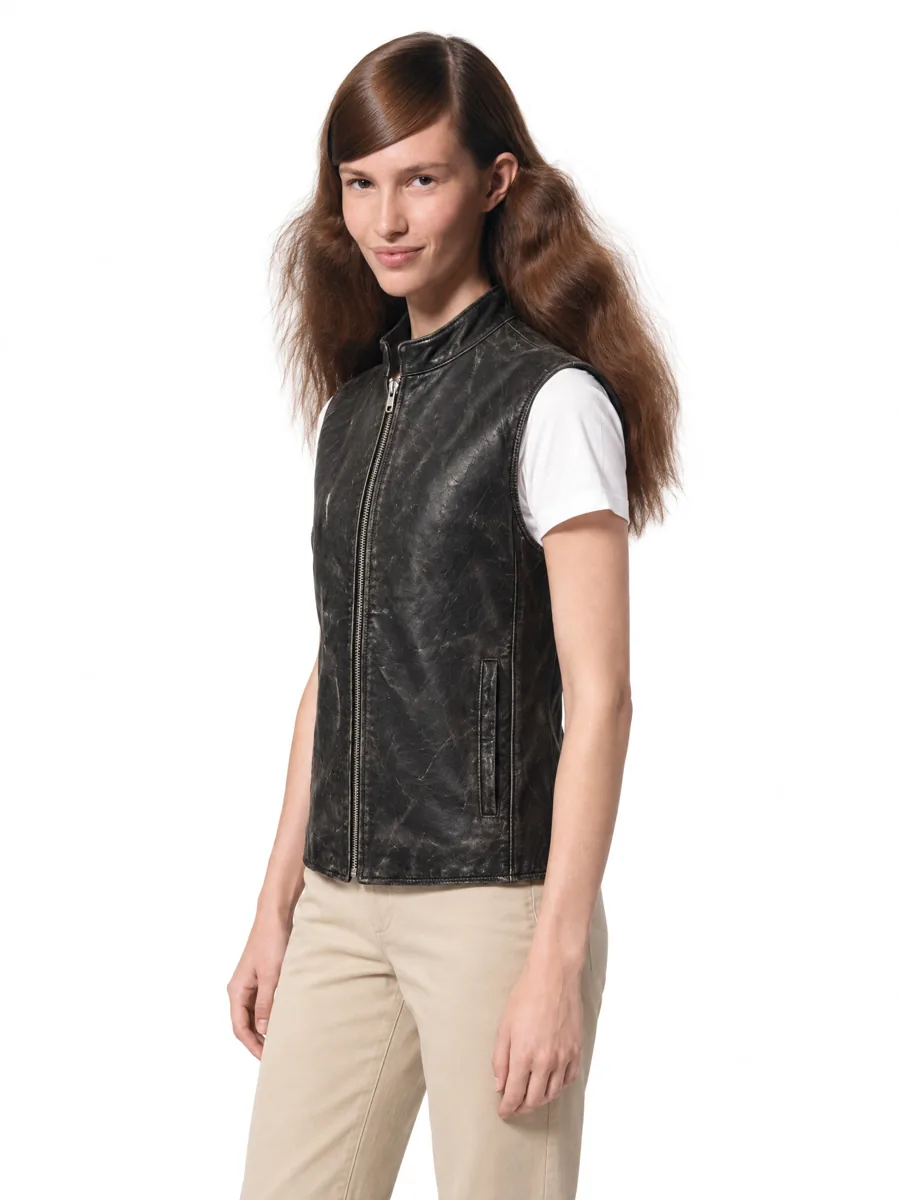 Leather vest
